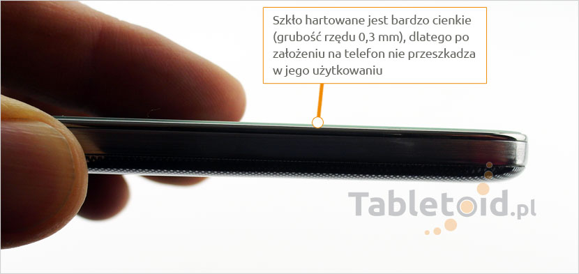 Grubość tempered glass do telefonu Huawei Ascend Mate 7